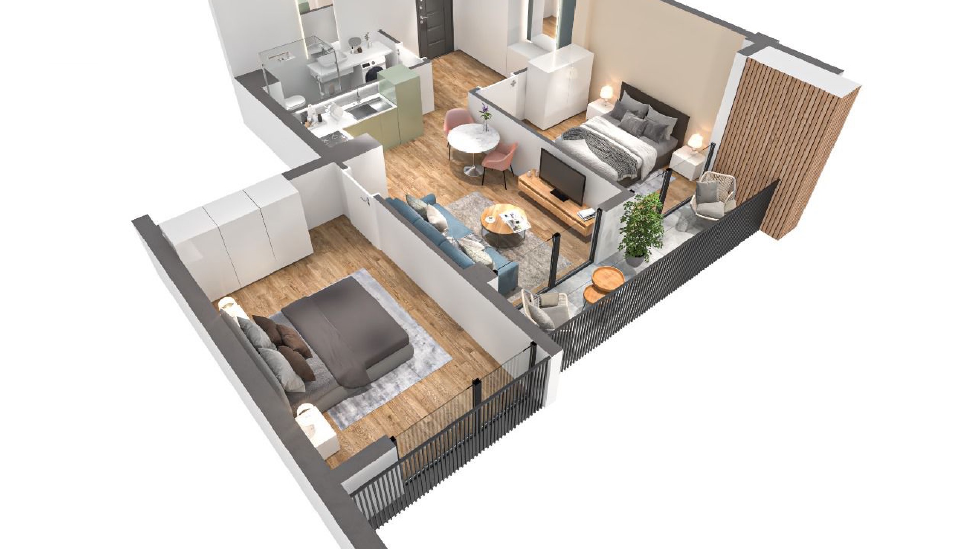 2 ოთახიანი ბინა