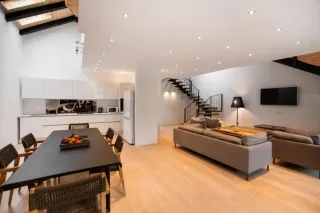 პენტჰაუსი ახალი გუდაური - თხილამურებით სრიალი / თხილამურებით გასვლა - მთავარი გონდოლიდან 50 მეტრში