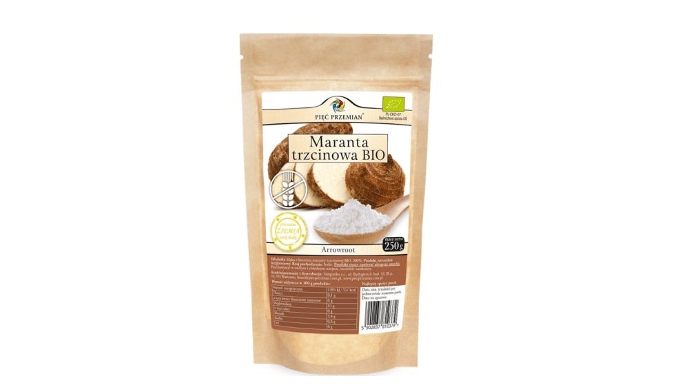 აროურუთ ფქვილი  Organic Arrowroot Gluten Free 250 G  Pięć Przemian - Photo 288