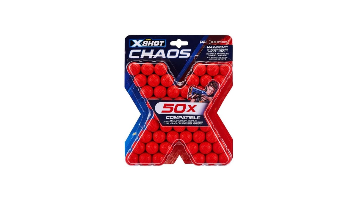 თოფი სათადარიგო ტყვიები XSHOTDART BALL BLASTERCHAOS 50 Dart Balls  ZURU 69137 - Photo 209