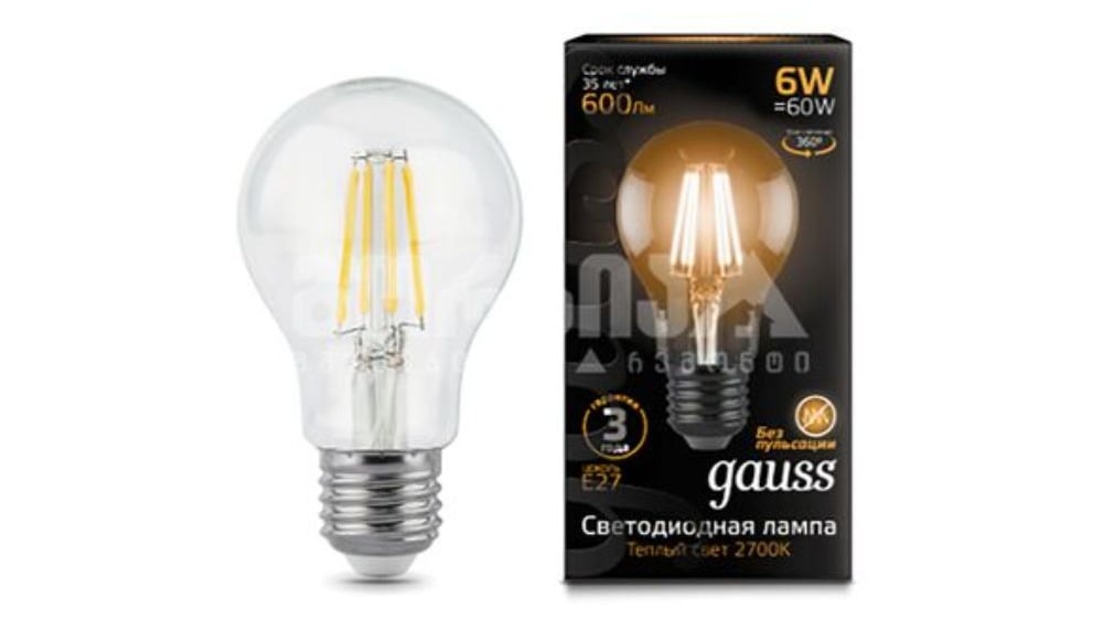 ლედ ნათურა ლედ Filament A60 E27 6W 2700К 11040  102802106 - Photo 185