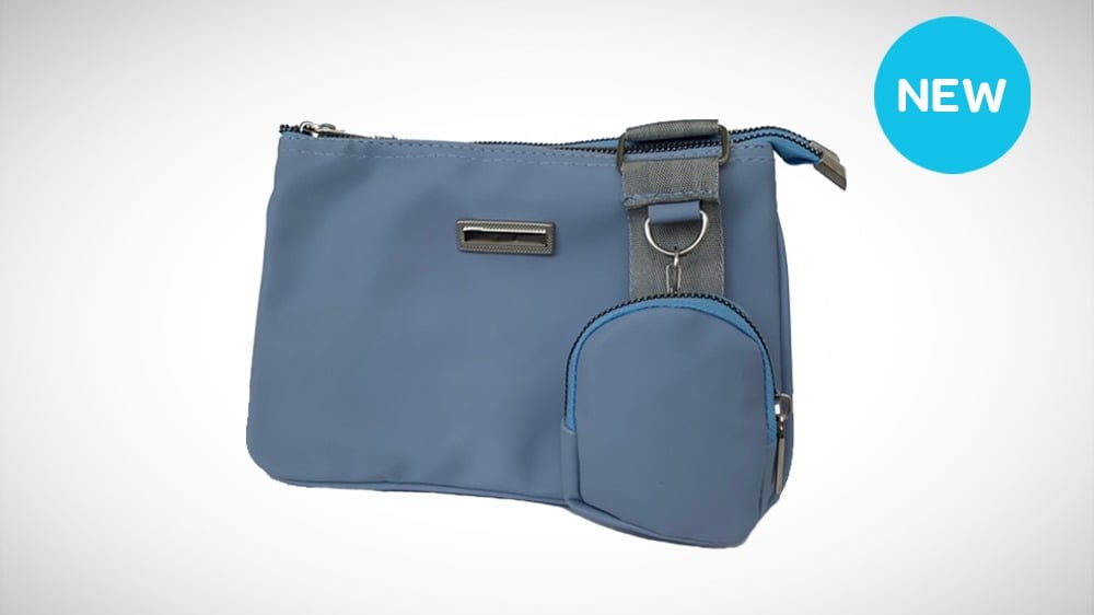 ქალის ჩანთა ორი განყოფილებით ცისფერი Womens bag with two sections Blue - Photo 468