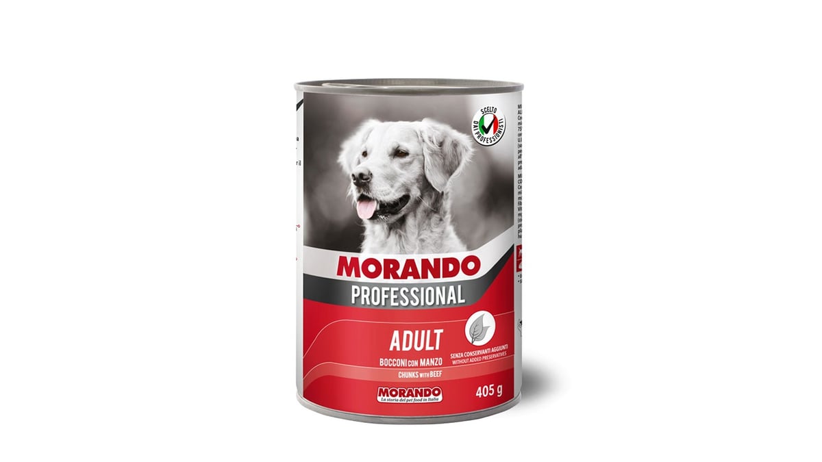  მორანდო Professional ქილა ძაღლისთვის საქონლის ხორცით 405 გრ  - Photo 20