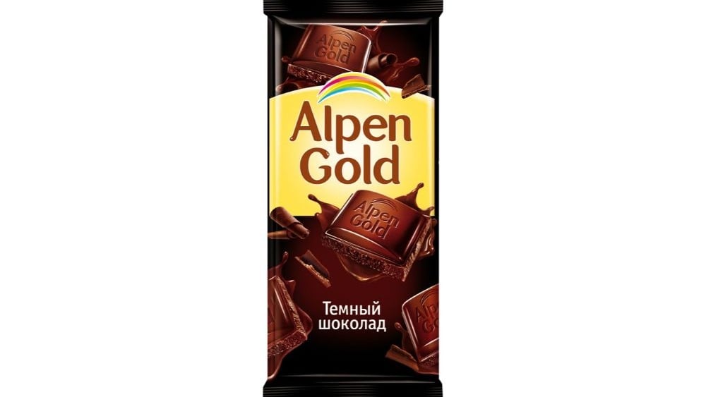 შოკოლადის ფილა ალპენ გოლდი შავი  85გრ - Photo 1399