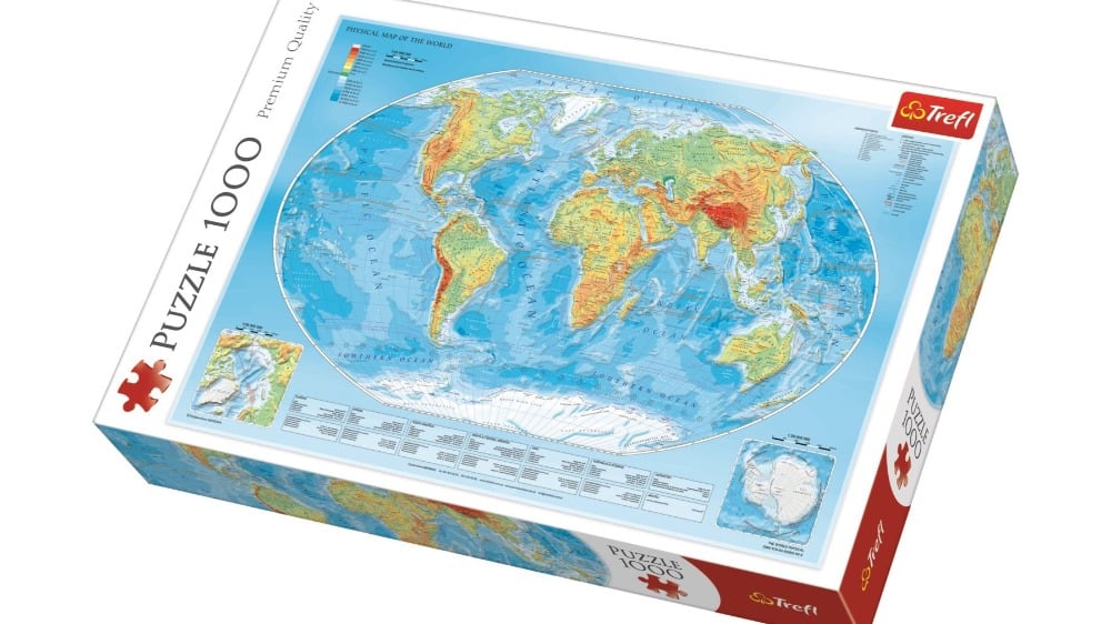 10463  Puzzles  1000   Physical map of the world  Meridian - Photo 211