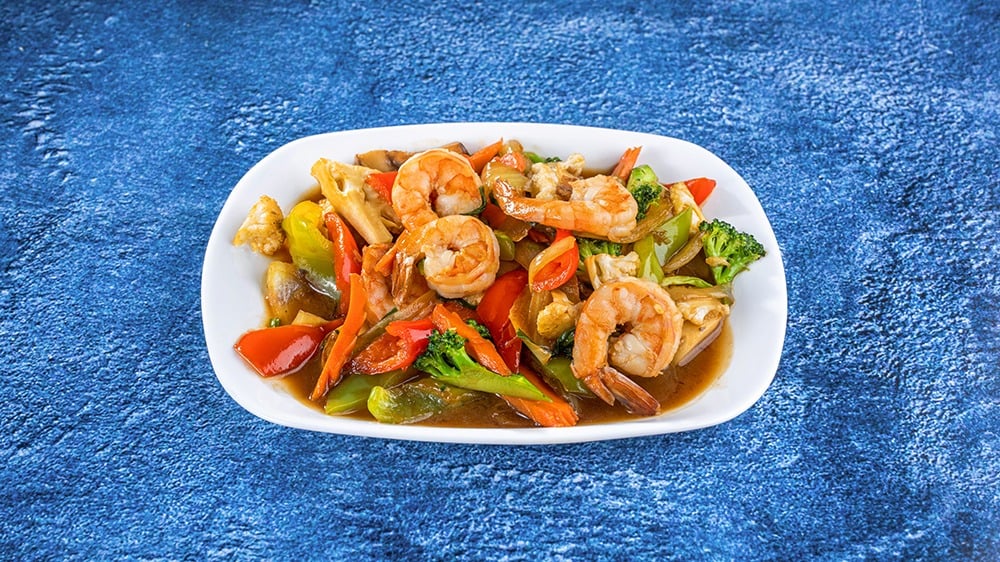  Fried shrimps with vegetables  - Photo 15