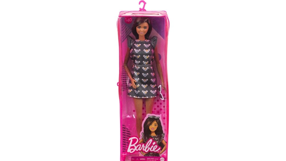 Barbie ფეშენისტა მუქ თმიანი ცხოველის პრინტიანი კაბით - Photo 139