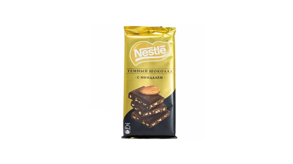 NESTLE შოკოლადის ფილა მუქი ნუშით90გ - Photo 1134