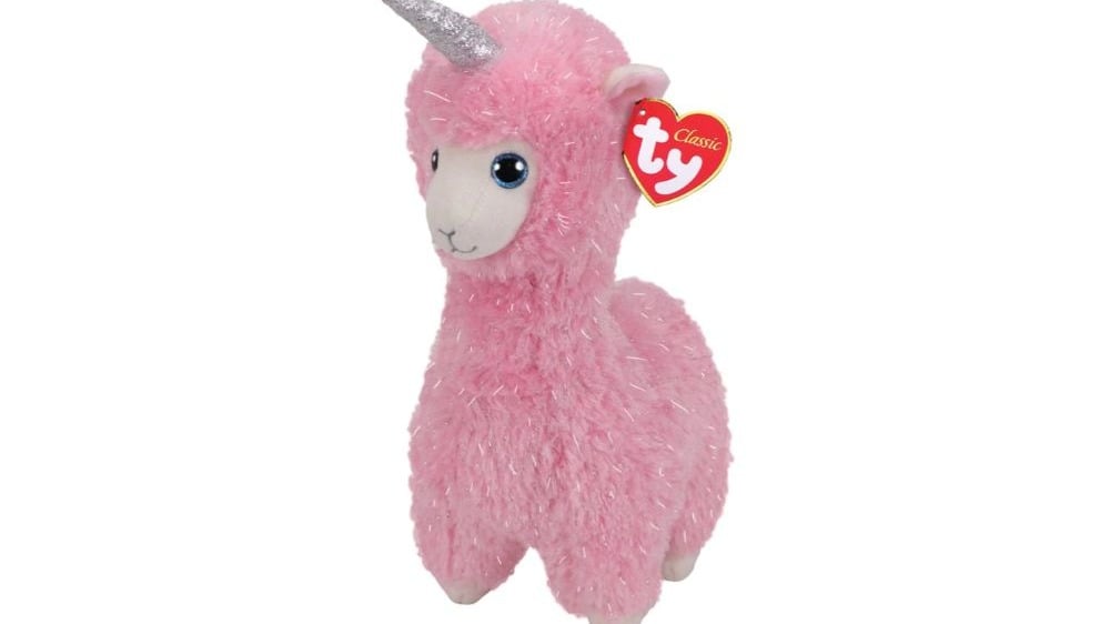 96328LANA  pink llama with horn med - Photo 593