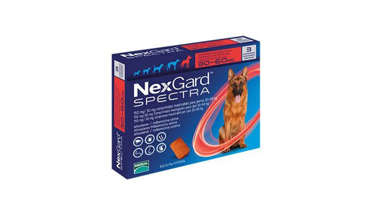 ანტიპარაზიტული აბები XL ძაღლისთვის NEXGARD SPECTRA CHEW L 3060 კგ 1 ცალი - Photo 167