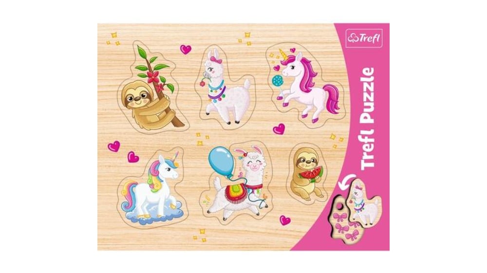 31311  Puzzles  Frame Shaped Puzzles  Unicorns lammas and sloths  Trefl - Photo 274