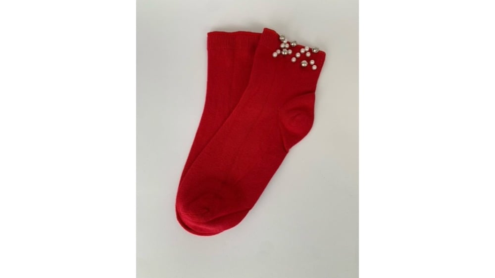 ქალის წინდა თვლებით წითელი 3640Fashion Sock For Ladies Red 3640 - Photo 524