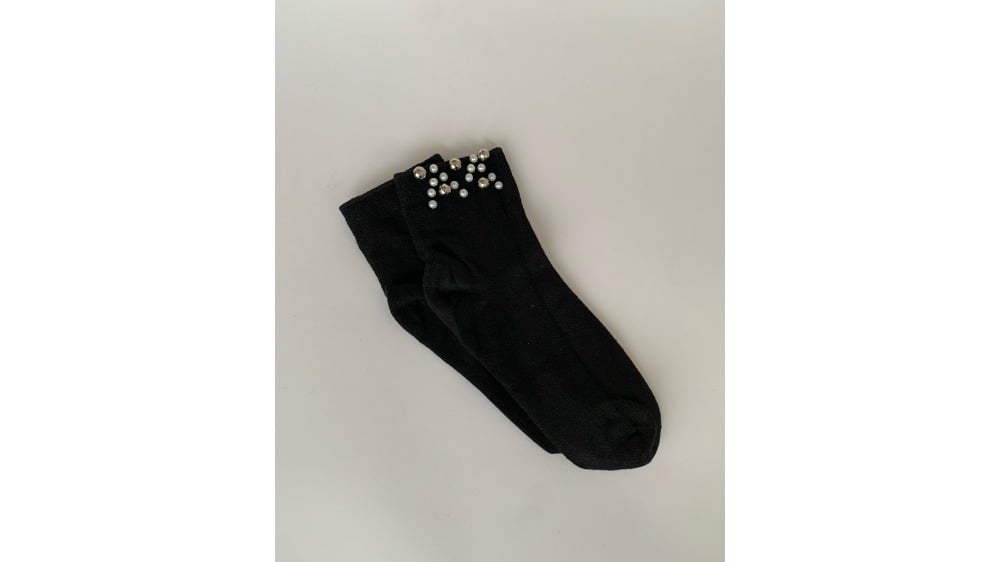 ქალის წინდა თვლებით შავი 3640Fashion Sock For Ladies Black 3640 - Photo 525