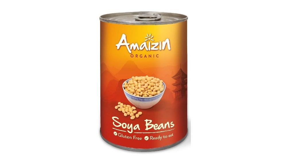 სოიოს მარცვალი ორგანული 400 გრ Soya Beans Pickled Cooked In A Can Organic 400 G 240 G  Amaizin - Photo 190