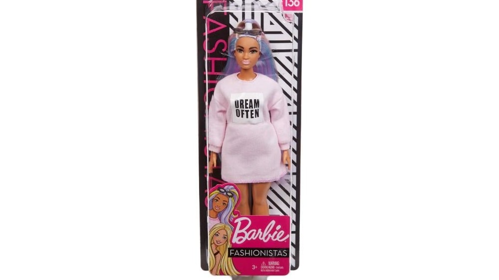 Barbie ფეშენისტა გრძელი ფერადი თმით და ვარდისფერი კაბით - Photo 151