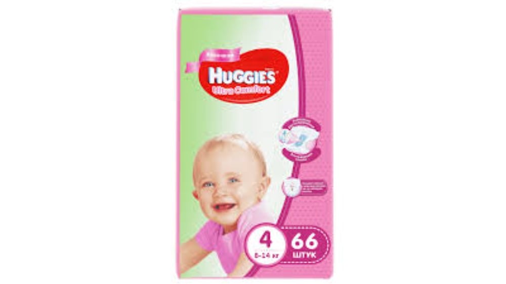 HUGGIES საფენი გოგოს უკ მეგაS4 66ც - Photo 44