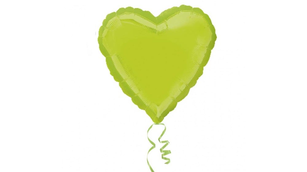 ჰელიუმის ბუშტი კივისფერი მწვანე გული - Photo 41