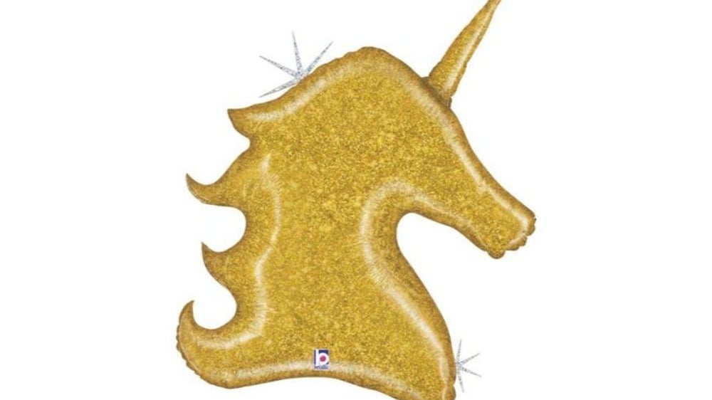 ჰელიუმის ბუშტი ოქროსფერი მბზინავი უნიქორნი 97სმ - Photo 52