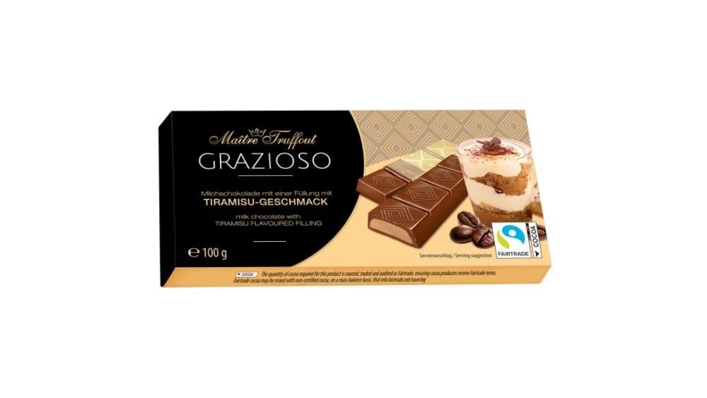 Grazioso რძიანი შოკოლადი ტირამისუს შიგთავსით 8x125გრ 84479 - Photo 45