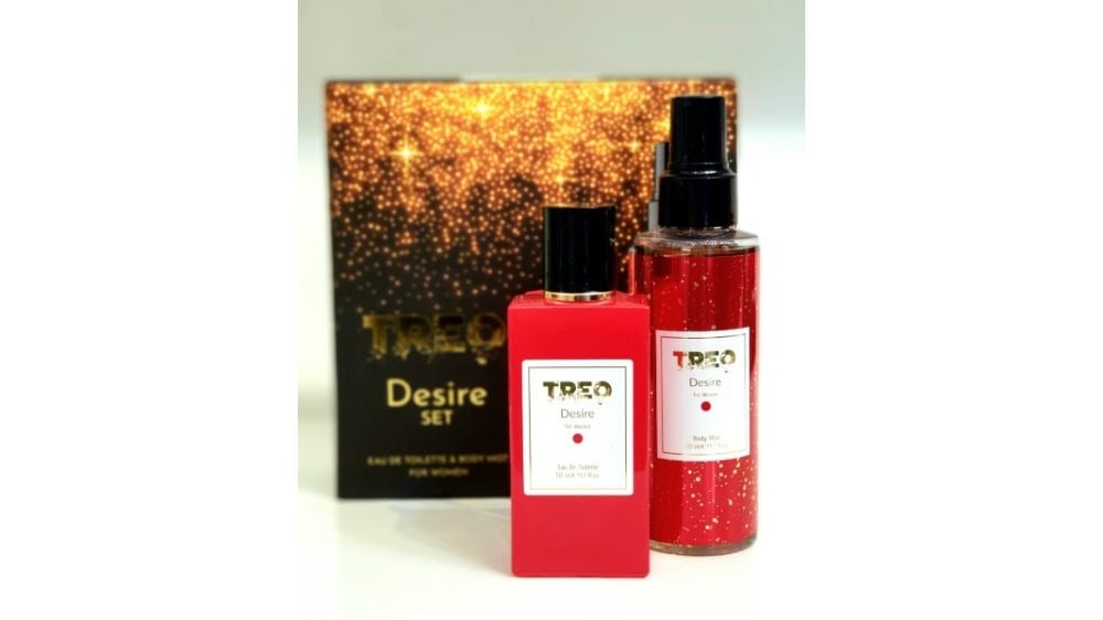 TREO Desire ქალის სასაჩუქრე ნაკრები პარფიუმი  ტანის სპრეი - Photo 223