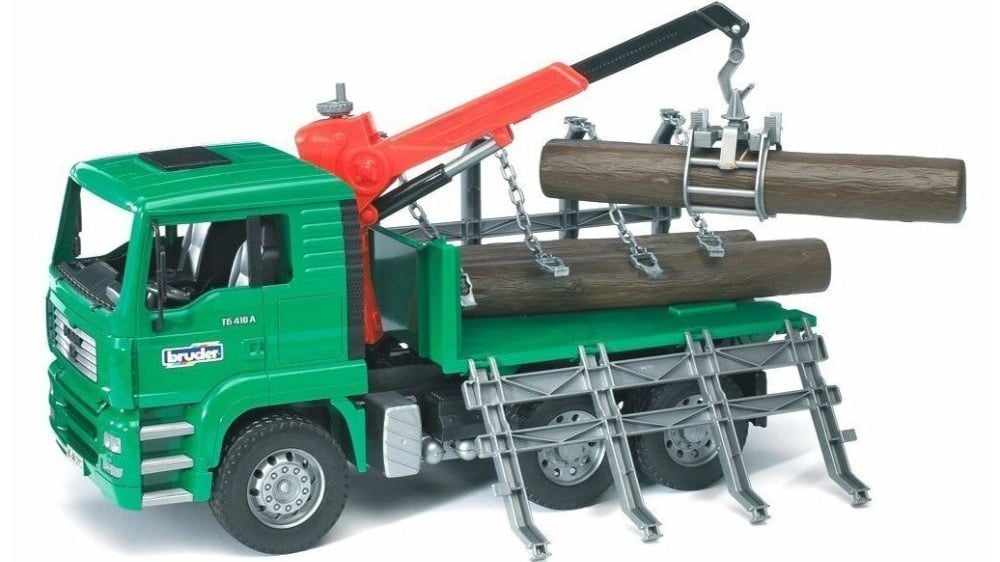 2769  MAN TGA Timber truck with loading crane and 3 trunks - Photo 880