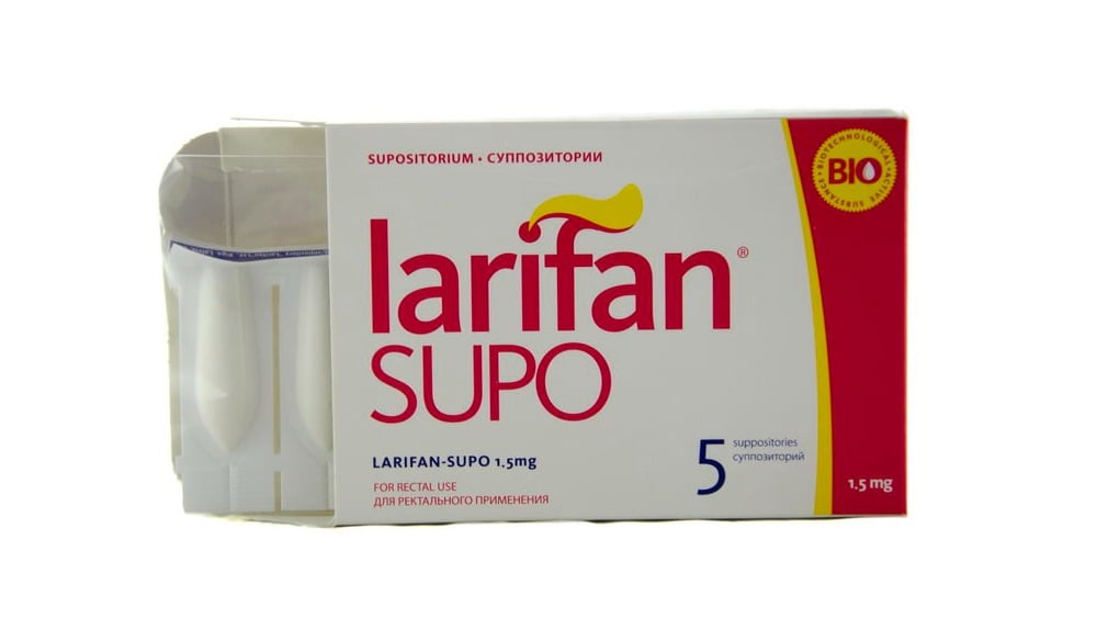 LARIFAN SUPO  ლარიფანი სუპო 15მგ 5 რექტალური სანთელი - Photo 596