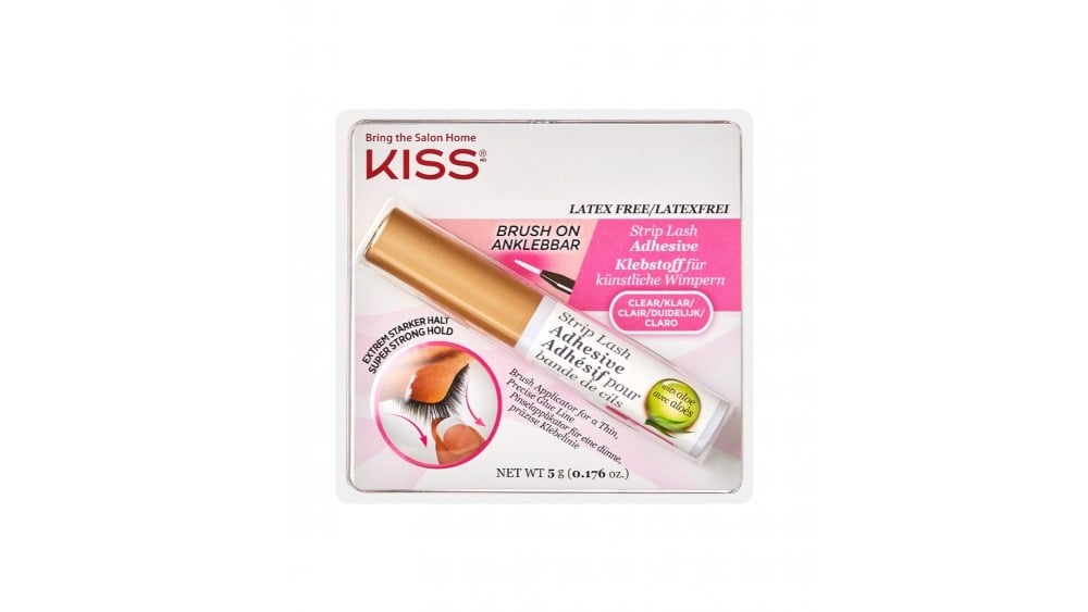 წამწამების გამჭირვალე წებოKISS 24 Hr Strip Eyelash Adhesive 5 g - Photo 222