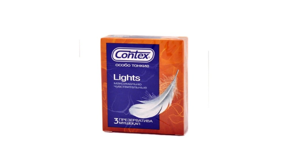 Contex  კონტექსი პრეზერვატივი Lights 3 ცალი - Photo 1439