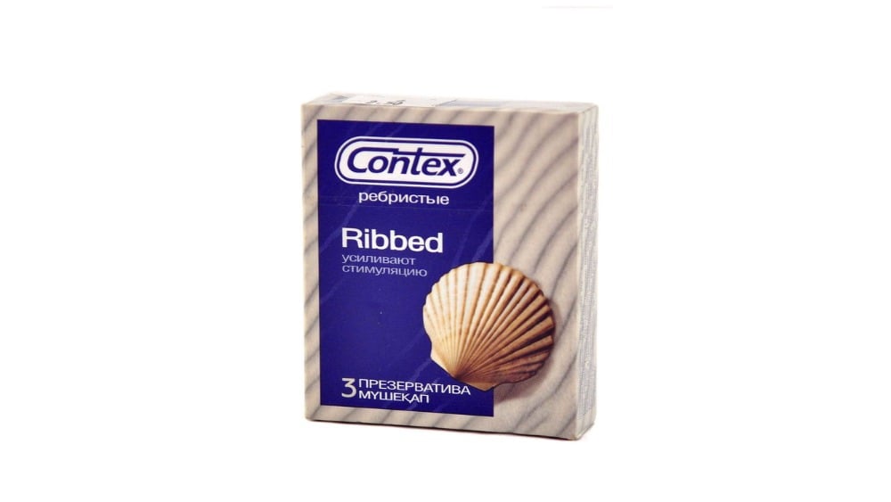 Contex  კონტექსი პრეზერვატივი Ribbed 3 ცალი - Photo 1440