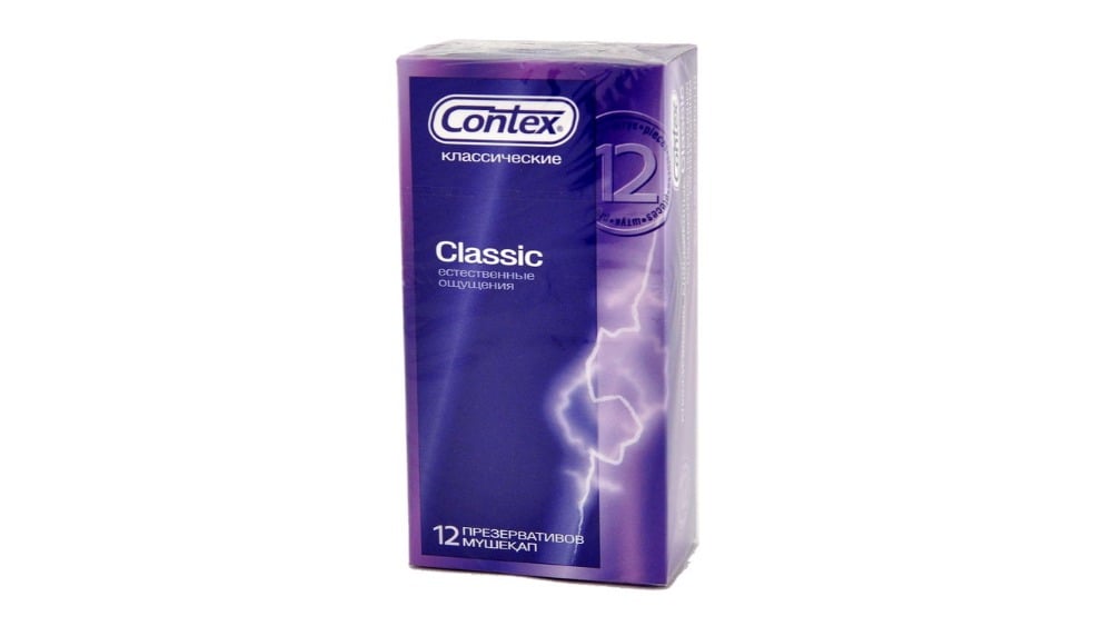 Contex  კონტექსი პრეზერვატივი Classic 12 ცალი - Photo 1441