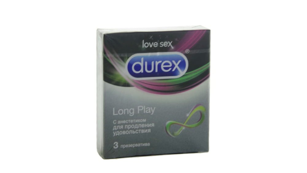 Durex  დურექსი პრეზერვატივი Long Play 3 ცალი - Photo 1450