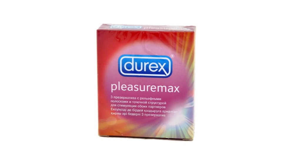 Durex  დურექსი პრეზერვატივი Pleasuremax 3 ცალი - Photo 1451