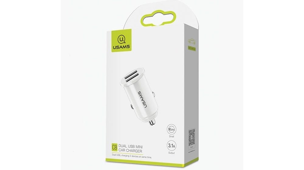 დამტენი მანქანის USAMS CC055 C8 31AMini For iPhone Dual USB თეთრი 6958444959511 - Photo 146