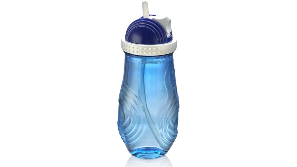 Water Bottle with Straw Blue წყლის ბოთლი ლურჯი - Photo 261