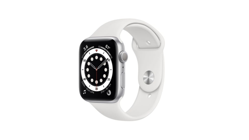 Apple Watch Series 6 GPS 44mm Silver Aluminium Case with White Sport Band - Photo 181