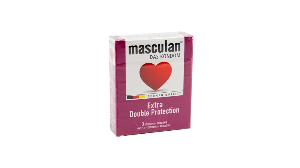 Masculan  მასკულანი პრეზერვატივი Extra Double Protection 3 ცალი - Photo 1470