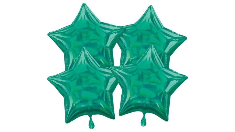 ჰელიუმის  ბუშტი ვარსკვლავები ჰოლოგრამით მწვანე 4ც - Photo 193