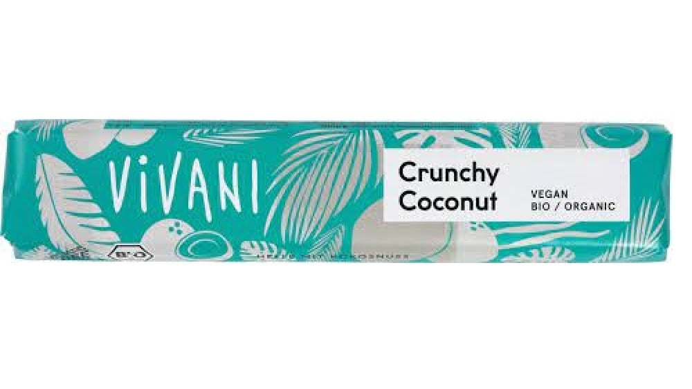 Crunchy ქოქოსის ბარი ორგანული 35 გ  Crunchy Coconut Bar Organic 35 G  Vivani - Photo 141