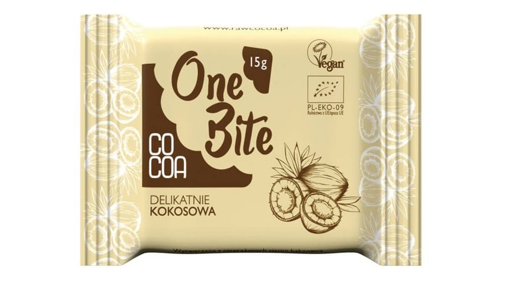 ქოქოსის შოკოლადი ბიო 15 გ One Bite Coconut Chocolate Bio 15 G  Cocoa - Photo 145