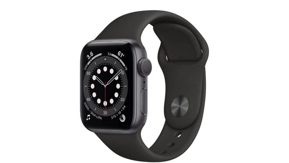 Apple Watch Series 6 GPS 40mm Space Gray Aluminium Case with Black Sport Band MG133 - Photo 186