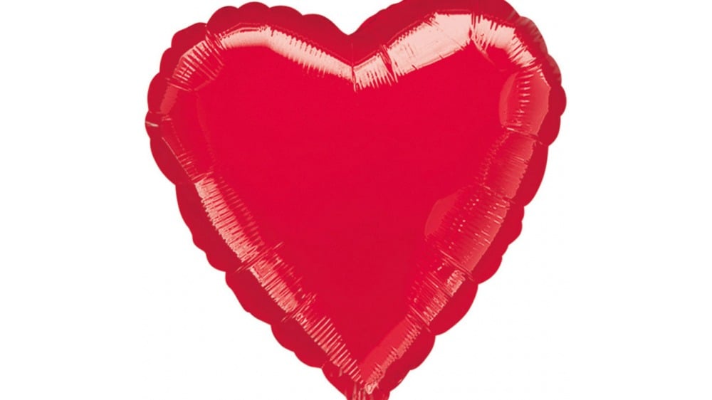 ჰელიუმით ფოლგირებული გული ბუშტი მეტალიკი წითელი - Photo 100