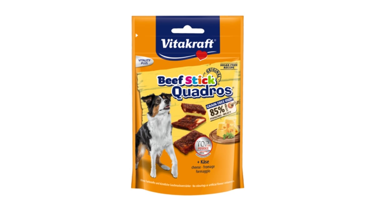 ვიტაკრაფტი ძაღლი დესერტი beef stick quadros cheese 100 გრ - Photo 180