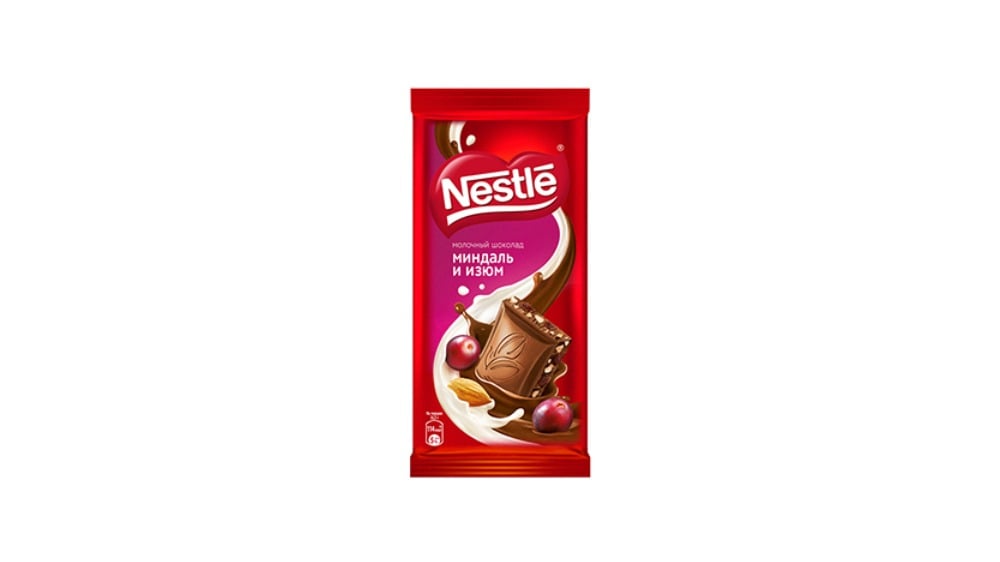 NESTLE შოკოლადის ფილა ნუშით ქიშმ100 - Photo 1257