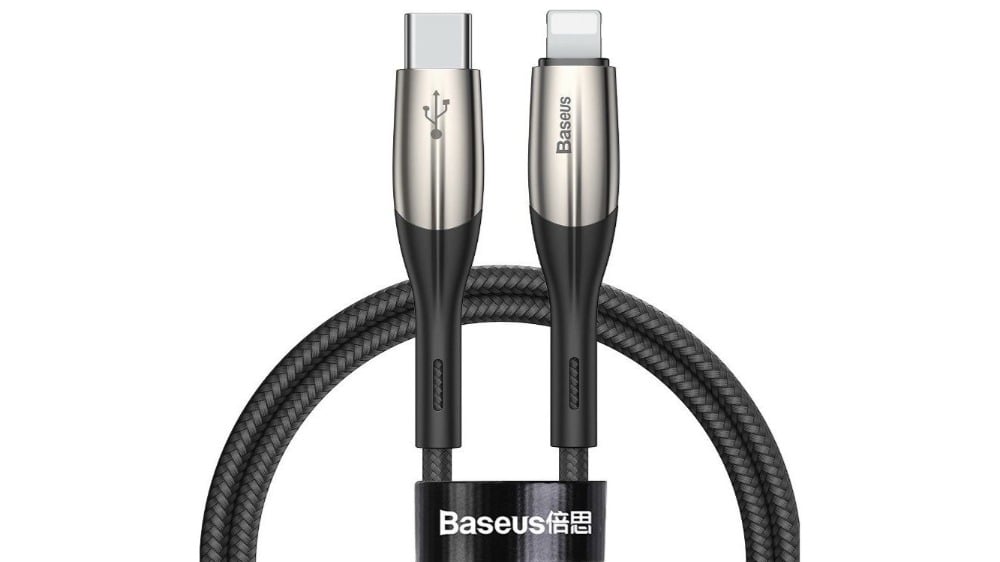 Baseus Horizontal Data Cable TypeC to iP PD 18W 1m Black CATLSP01 - Photo 89