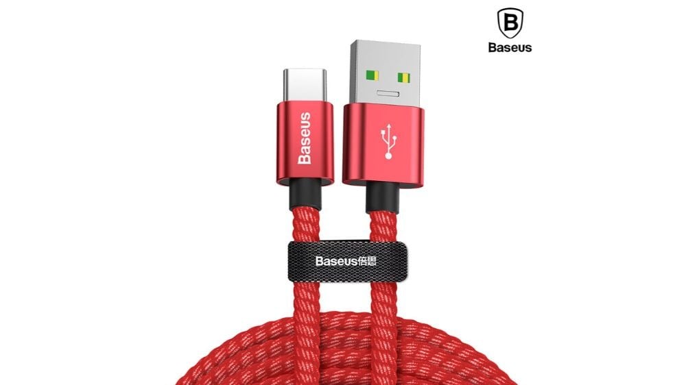Baseus double fast charging USB cable USB For TypeC 5A 1M Red CATKCA09 - Photo 158