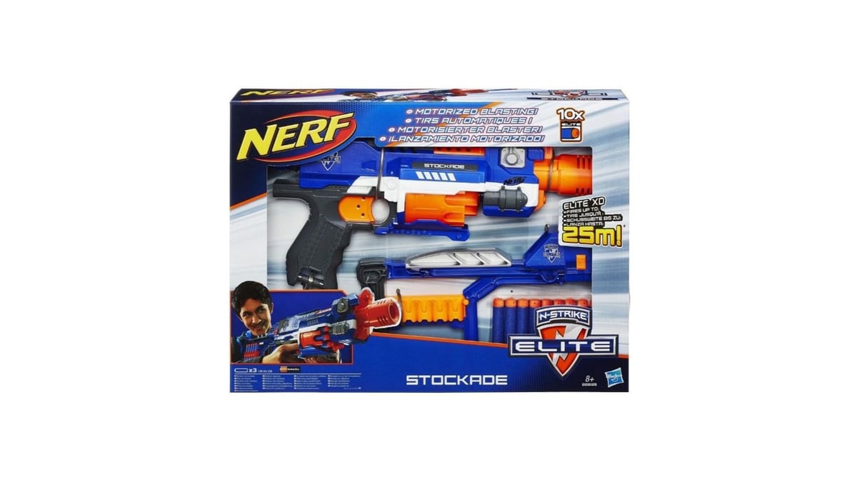 ნერფის თოფი ელიტი STOCKADE BLASTER 10 ტყვია HASBRO 412893 - Photo 18