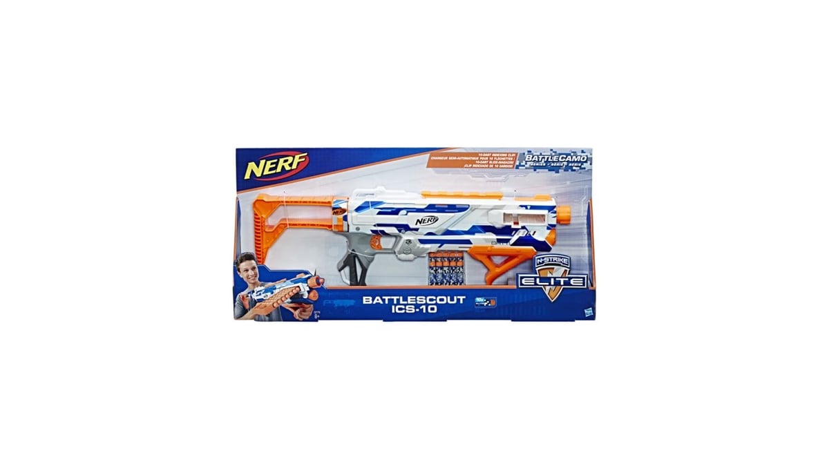 ნერფის თოფი NER BATTLESCOUT ICS 10 ტყვია HASBRO 412901 - Photo 26