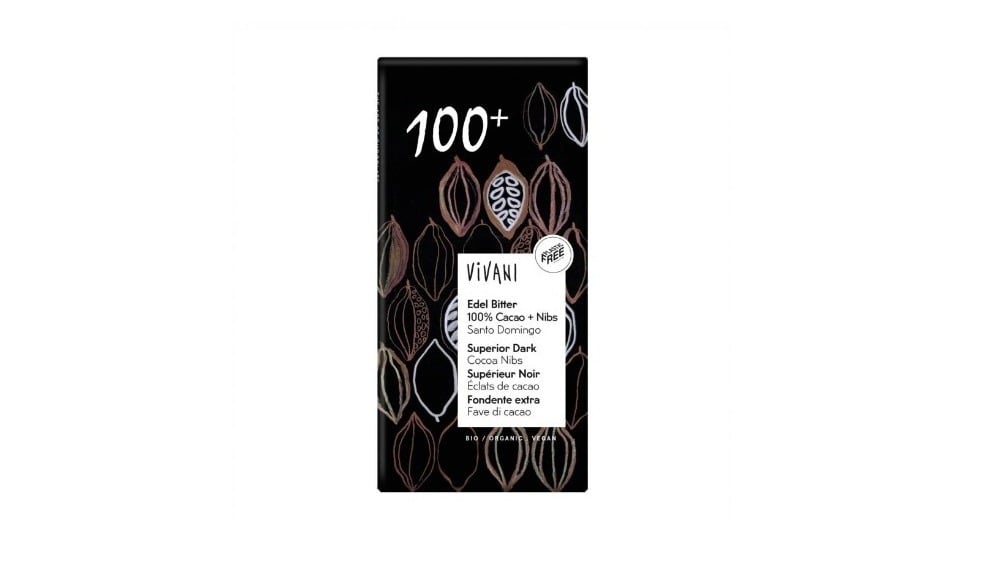 მუქი შოკოლადი 100 ორგანული 80გრ Dark Chocolate 100 Organic 80 G  Vivani - Photo 98