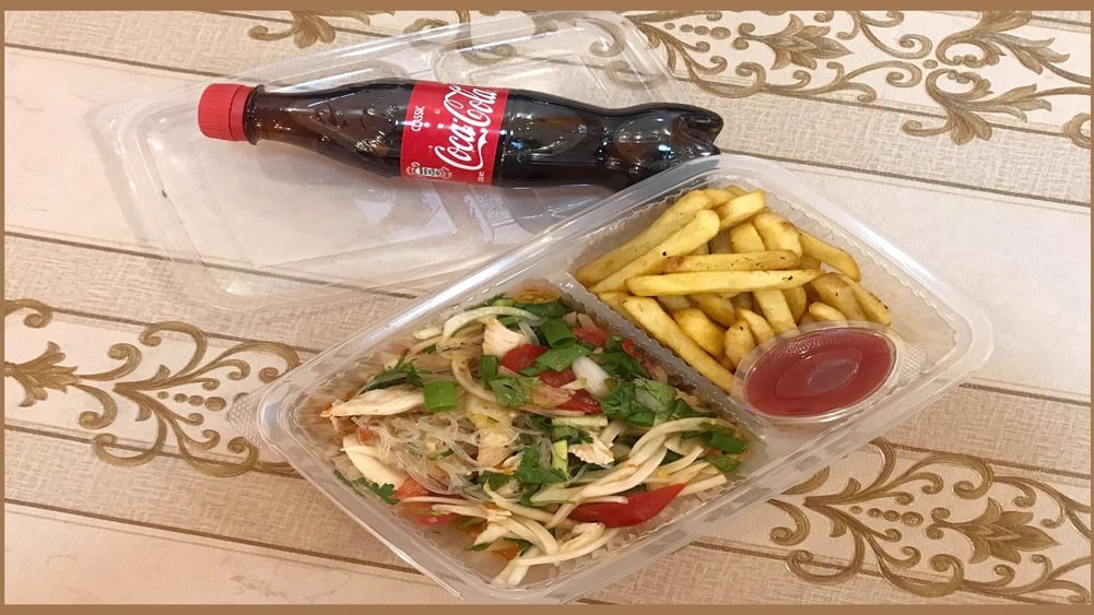 Glass Noodles Salad Spicy With Chicken  Fried Potato  Coca Cola - Photo 14