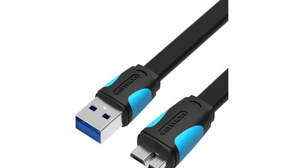 VENTION VASA12B025 Flat USB30 A Male to Micro B Male Cable 025M Black - Photo 95